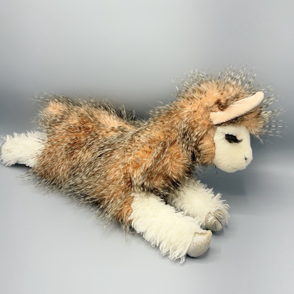Douglas Lizzie Llama Fur Fuzzle 19" Llama Plush With Long Lashes
